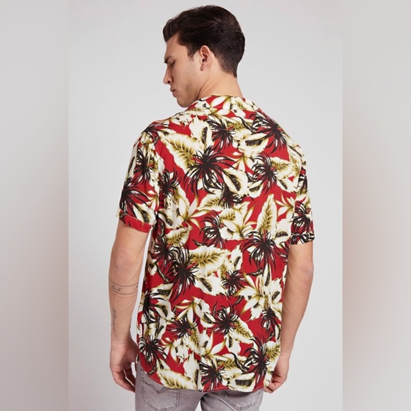 New GUESS Men's Resort Shirt Regular Fit SZ XL - Picture 7 of 8